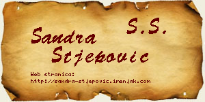 Sandra Stjepović vizit kartica